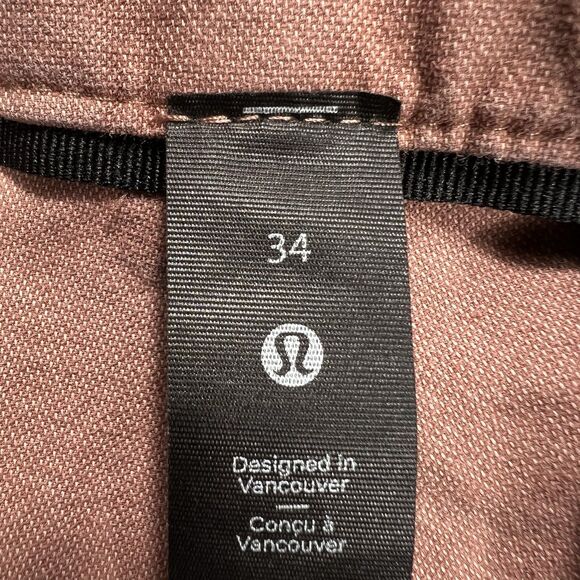 Lululemon ABC Pants Men’s 34x31 Earth Clay Slim Fit Chino Stretch Athliesure - Picture 8 of 13